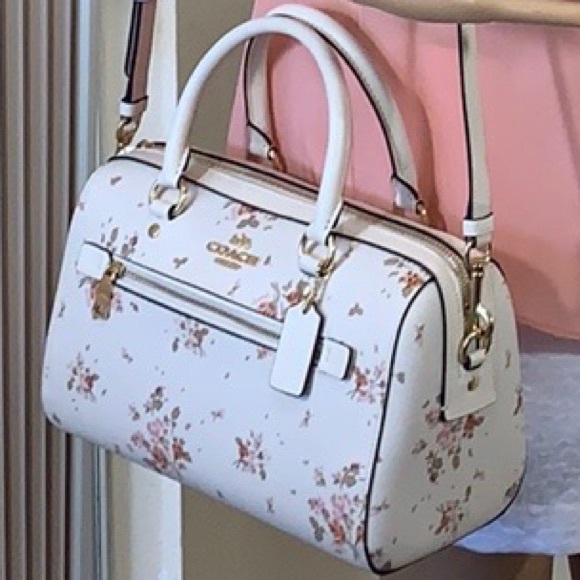 Coach Handbags - COACH ROWAN SATCHEL WITH ROSE BOUQUET PRINT